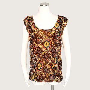 Apt. 9 Multicolor Ruffle Top NWOT